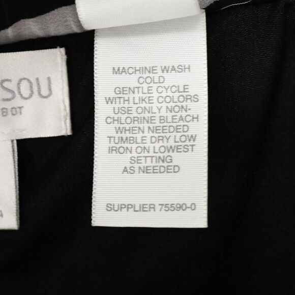 Bisou Bisou Pants Womens Medium Sheer Wide Leg Palazzo Lining Michele Bohbot - Picture 12 of 12